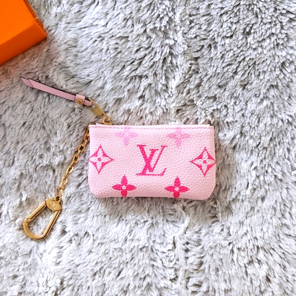 Used LV pink key pouch